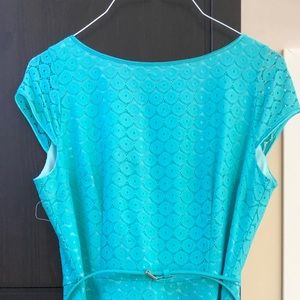 Evan picone blue lace dress